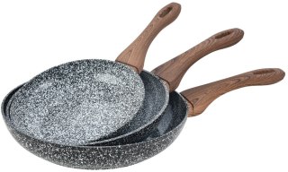 3 PATELNIE GRANITOWE GRANIT WOOD KINGHOFF KH-1030 KINGHOFF