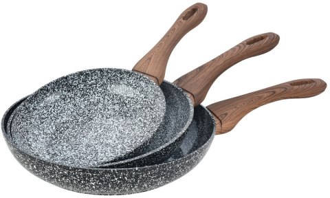 3 PATELNIE GRANITOWE GRANIT WOOD KINGHOFF KH-1030 KINGHOFF 3 PATELNIE GRANITOWE GRANIT WOOD KINGHOFF KH-1030 KINGHOFF