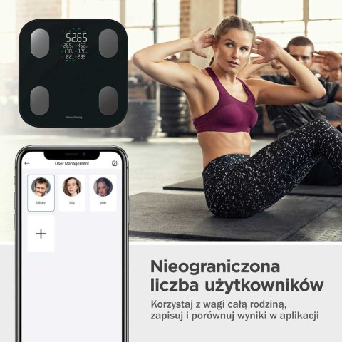 ANALITYCZNA WAGA ŁAZIENKOWA SMART IOS ANDROID  KB-7854 
