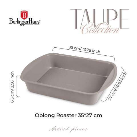 BRYTFANNA FORMA TYTANOWA 35x27cm BERLINGER HAUS BH-7913 TAUPE BERLINGER HAUS