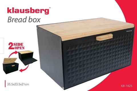 CHLEBAK DWUSTRONNY KLAUSBERG KB-7425 czarny mat KLAUSBERG CHLEBAK DWUSTRONNY KLAUSBERG KB-7425 czarny mat KLAUSBERG