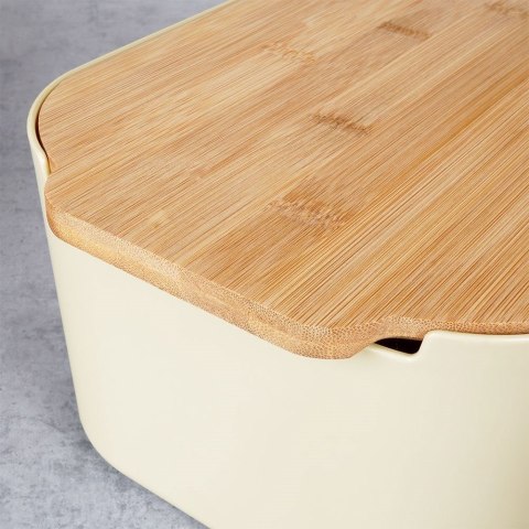 CHLEBAK Z DESKĄ BAMBUSOWĄ KREMOWY 259303 VILDE