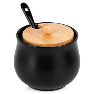 CUKIERNICA CUKIERNICZKA CERAMICZNA Z ŁYŻECZKĄ CZARNA 139683 VILDE