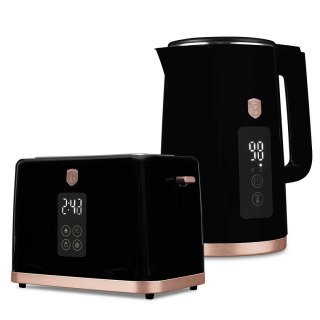 CZAJNIK ELEKTRYCZNY 1,7L + TOSTER CYFROWY BERLINGER HAUS BH-9540 BLACK ROSE BERLINGER HAUS