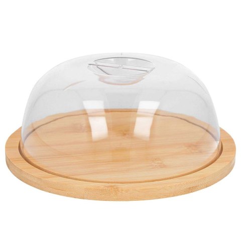 DESKA Z KLOSZEM 19cm DO PODAWANIA SERÓW CIASTEK 3806 BRUNBESTE