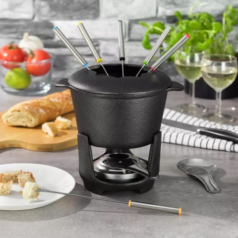 FONDUE ŻELIWNE ZESTAW DLA 6 OSÓB KINGHOFF KH-1195 KINGHOFF FONDUE ŻELIWNE ZESTAW DLA 6 OSÓB KINGHOFF KH-1195 KINGHOFF