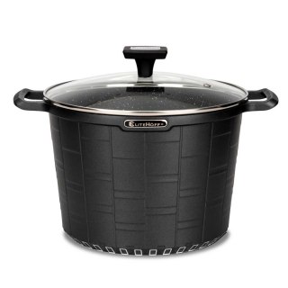 GARNEK GRANITOWY Z POKRYWĄ 24cm 6,5L E-7032 ELITEHOFF
