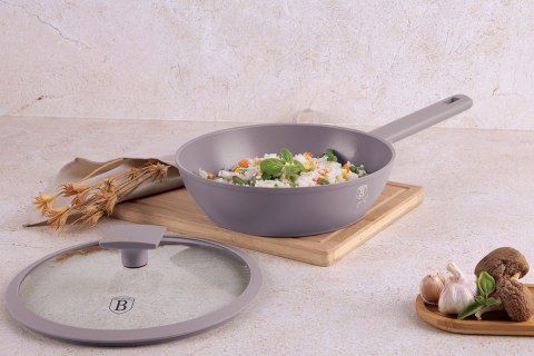GŁĘBOKA PATELNIA TYTANOWA 24cm BERLINGER HAUS BH-8092 TAUPE BERLINGER HAUS