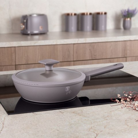 GŁĘBOKA PATELNIA TYTANOWA 24cm BERLINGER HAUS BH-8092 TAUPE BERLINGER HAUS