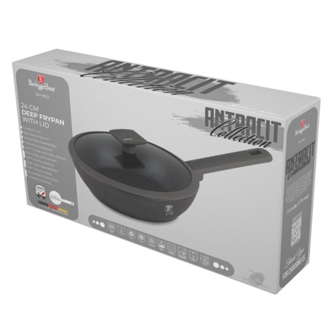 GŁĘBOKA PATELNIA TYTANOWA 24cm BERLINGER HAUS BH-8122 ANTRACIT BERLINGER HAUS