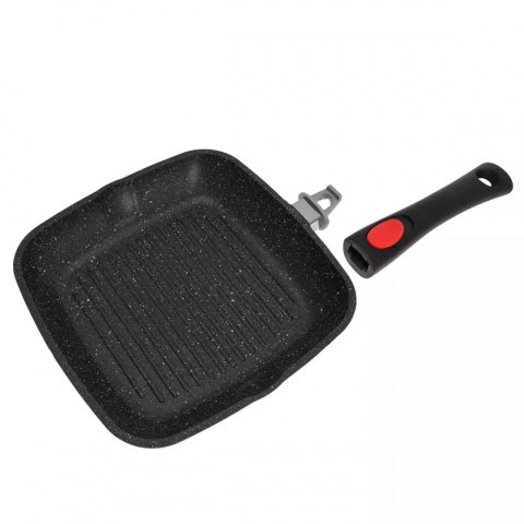 GRILLOWA PATELNIA GRANITOWA 28cm KINGHOFF KH-1511 ODPINANY UCHWYT KINGHOFF GRILLOWA PATELNIA GRANITOWA 28cm KINGHOFF KH-1511 ODPINANY UCHWYT KINGHOFF
