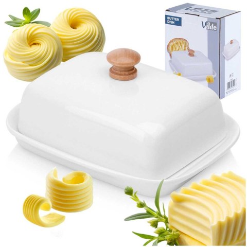 MASELNICZKA MASELNICA CERAMICZNA BIAŁA 139678 VILDE