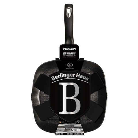 PATELNIA GRANITOWA GRILLOWA 28 cm BERLINGER HAUS BH-1846 BLACK SILVER BERLINGER HAUS PATELNIA GRANITOWA GRILLOWA 28 cm BERLINGER HAUS BH-1846 BLACK SILVER BERLINGER HAUS