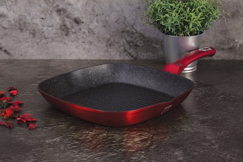 PATELNIA GRANITOWA GRILLOWA 28cm BERLINGER HAUS RED METALLIC LINE BH-1271 BERLINGER HAUS PATELNIA GRANITOWA GRILLOWA 28cm BERLINGER HAUS RED METALLIC LINE BH-1271 BERLINGER HAUS