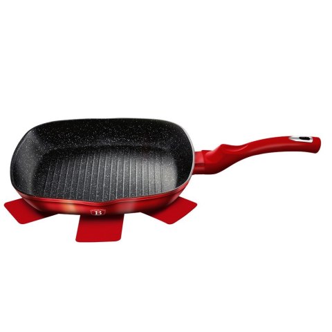 PATELNIA GRANITOWA GRILLOWA 28cm BERLINGER HAUS RED METALLIC LINE BH-1271 BERLINGER HAUS PATELNIA GRANITOWA GRILLOWA 28cm BERLINGER HAUS RED METALLIC LINE BH-1271 BERLINGER HAUS