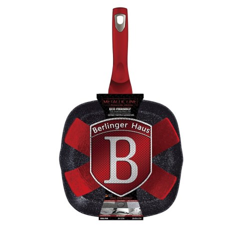 PATELNIA GRANITOWA GRILLOWA 28cm BERLINGER HAUS RED METALLIC LINE BH-1271 BERLINGER HAUS PATELNIA GRANITOWA GRILLOWA 28cm BERLINGER HAUS RED METALLIC LINE BH-1271 BERLINGER HAUS