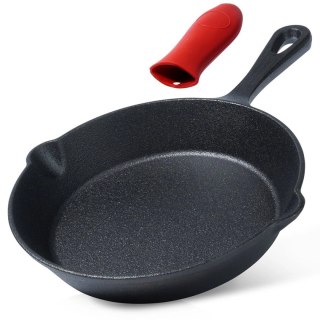 PATELNIA ŻELIWNA 20cm Z SILIKONOWĄ NAKŁADKĄ CAST LINE 199034 VILDE