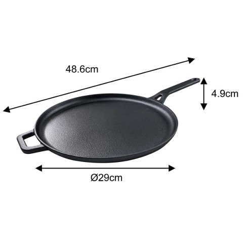 PATELNIA ŻELIWNA 29cm DO NALEŚNIKÓW PIZZY KINGHOFF KH-1895 KINGHOFF PATELNIA ŻELIWNA 29cm DO NALEŚNIKÓW PIZZY KINGHOFF KH-1895 KINGHOFF