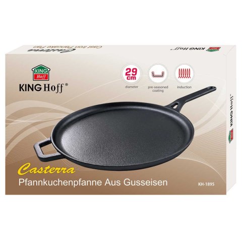 PATELNIA ŻELIWNA 29cm DO NALEŚNIKÓW PIZZY KINGHOFF KH-1895 KINGHOFF PATELNIA ŻELIWNA 29cm DO NALEŚNIKÓW PIZZY KINGHOFF KH-1895 KINGHOFF