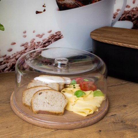 PATERA DREWNIANA Z KLOSZEM 30cm NA SERY CIASTO PRACTIC PATERA DREWNIANA Z KLOSZEM 30cm NA SERY CIASTO PRACTIC