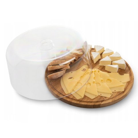 PATERA DREWNIANA Z KLOSZEM 30cm NA SERY CIASTO PRACTIC PATERA DREWNIANA Z KLOSZEM 30cm NA SERY CIASTO PRACTIC