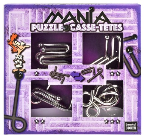 Łamigłówki metalowe 4 szt Ball Puzzles fiolet G3 Łamigłówki metalowe 4 szt Ball Puzzles fiolet G3