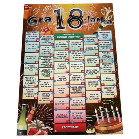 Gra na 18 urodziny imprezowa 18 promili alkoholowa Gra na 18 urodziny imprezowa 18 promili alkoholowa