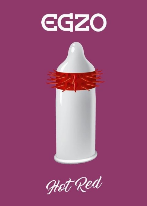 Prezerwatywy z fakturą wypustkami egzo hot red Prezerwatywy z fakturą wypustkami egzo hot red