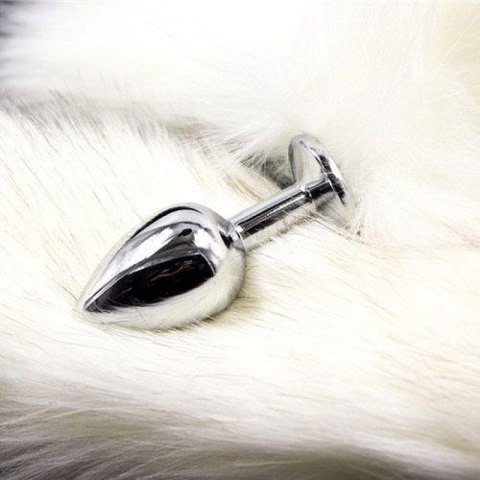 Metalowy korek analny z długim ogonem futrem 7cm Metalowy korek analny z długim ogonem futrem 7cm