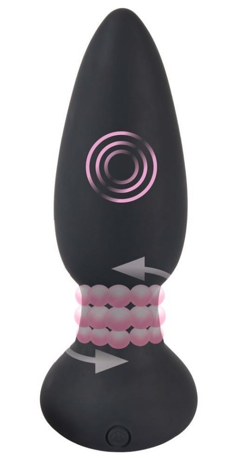 Korek analny rotujący zatyczka pilot 14cm 7trybów