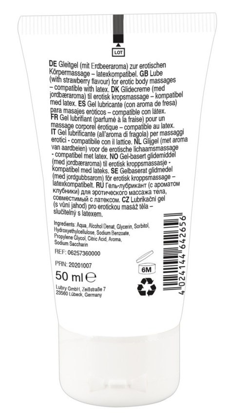 Żel oralny na bazie wody jadalny wegański słodki 50 ml Żel oralny na bazie wody jadalny wegański słodki 50 ml