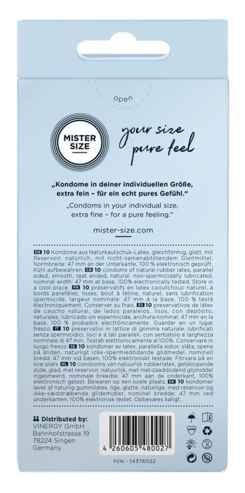 Mister Size 47mm pack of 10 Mister Size 47mm pack of 10