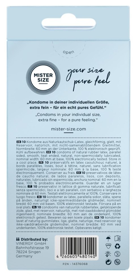 Mister Size 60mm pack of 10 Mister Size 60mm pack of 10