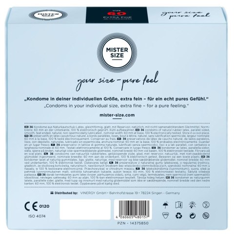 Mister Size 60mm pack of 36 Mister Size 60mm pack of 36