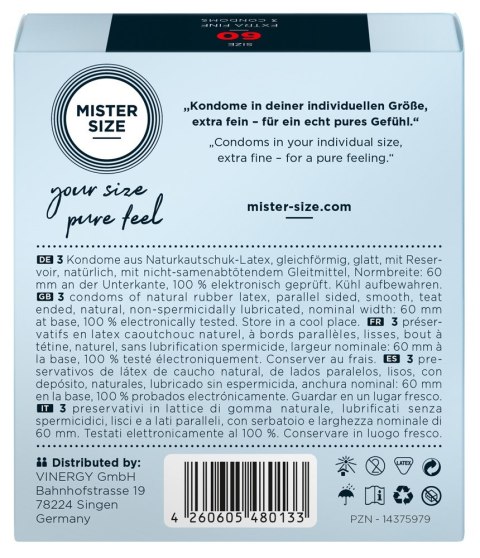 Mister Size 60mm pack of 3 Mister Size 60mm pack of 3