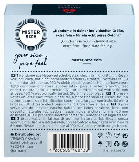 Mister Size 60mm pack of 3 Mister Size 60mm pack of 3