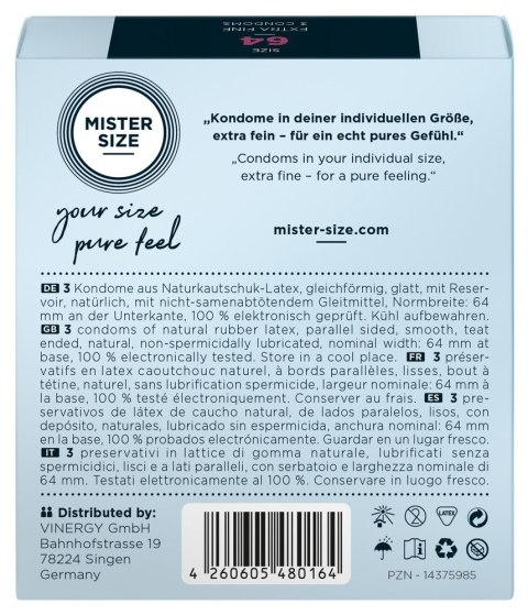 Mister Size 64mm pack of 3 Mister Size 64mm pack of 3