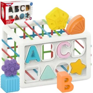 WOOPIE BABY Elastyczna Kostka Sensoryczna Sorter dla Dzieci Kolorowe Kształty Alfabet 15 el.