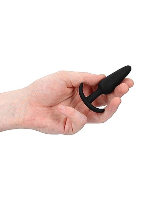 Czarny silikonowy korek analny z uchwytem 8,5 cm Czarny silikonowy korek analny z uchwytem 8,5 cm