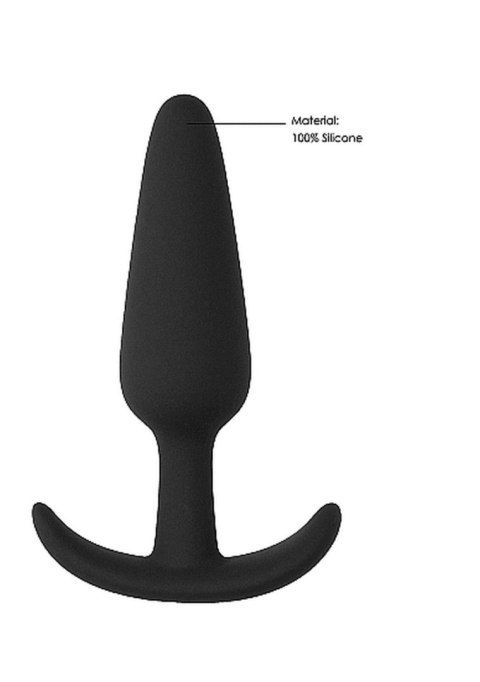 Czarny silikonowy korek analny z uchwytem 8,5 cm Czarny silikonowy korek analny z uchwytem 8,5 cm
