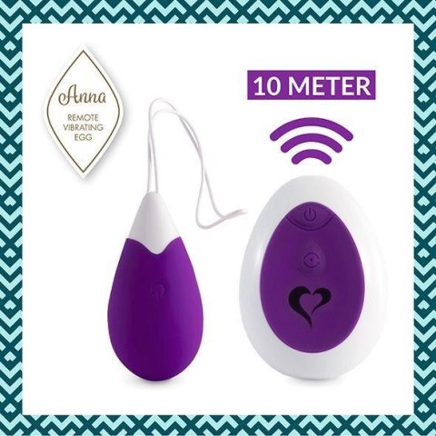FeelzToys - Anna Vibrating Egg Remote Deep Purple FeelzToys - Anna Vibrating Egg Remote Deep Purple