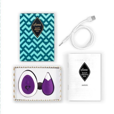 FeelzToys - Anna Vibrating Egg Remote Deep Purple FeelzToys - Anna Vibrating Egg Remote Deep Purple