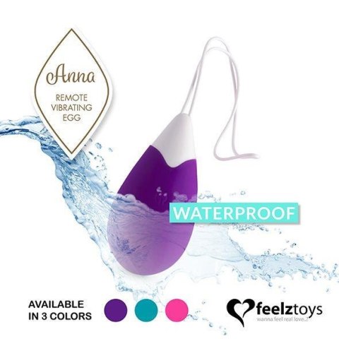 FeelzToys - Anna Vibrating Egg Remote Deep Purple FeelzToys - Anna Vibrating Egg Remote Deep Purple