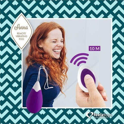 FeelzToys - Anna Vibrating Egg Remote Deep Purple FeelzToys - Anna Vibrating Egg Remote Deep Purple