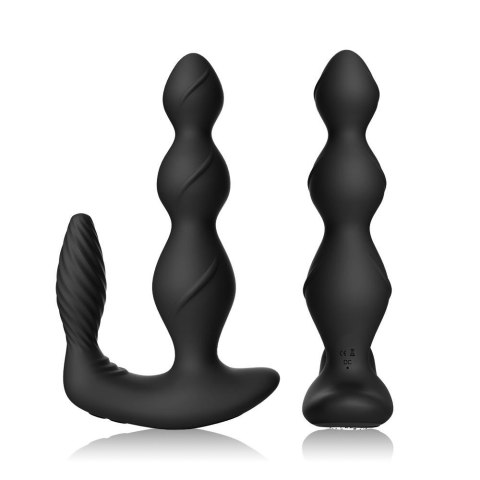 Korek analny z masażerem łechtaczki 9 trybów 17 cm Korek analny z masażerem łechtaczki 9 trybów 17 cm