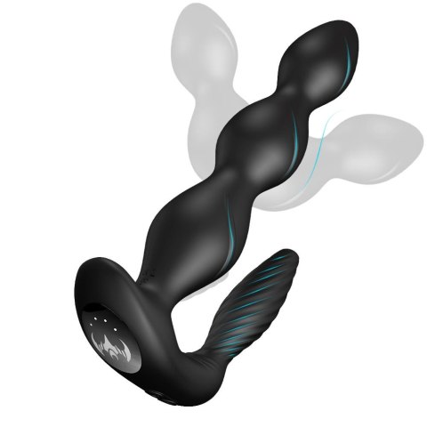 Korek analny z masażerem łechtaczki 9 trybów 17 cm Korek analny z masażerem łechtaczki 9 trybów 17 cm