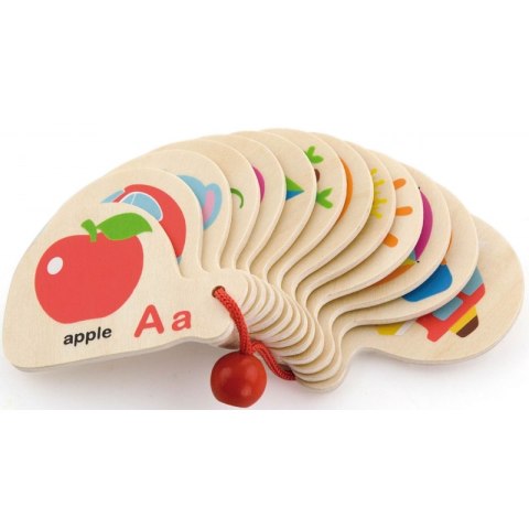 VIGA Drewniana Książeczka do Nauki Alfabetu i Angielskiego Montessori VIGA Drewniana Książeczka do Nauki Alfabetu i Angielskiego Montessori