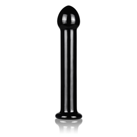 Szklane czarne dildo z prostym trzonem i główką Szklane czarne dildo z prostym trzonem i główką