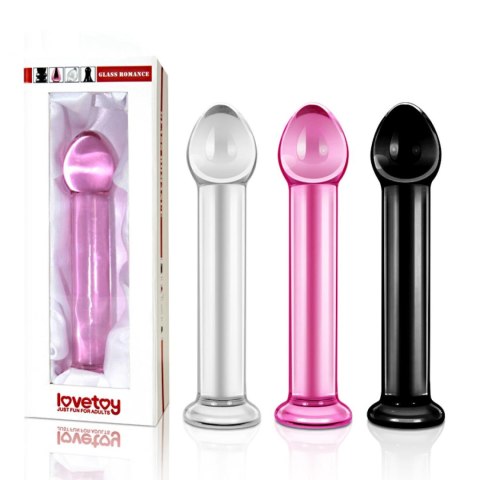 Szklane czarne dildo z prostym trzonem i główką Szklane czarne dildo z prostym trzonem i główką
