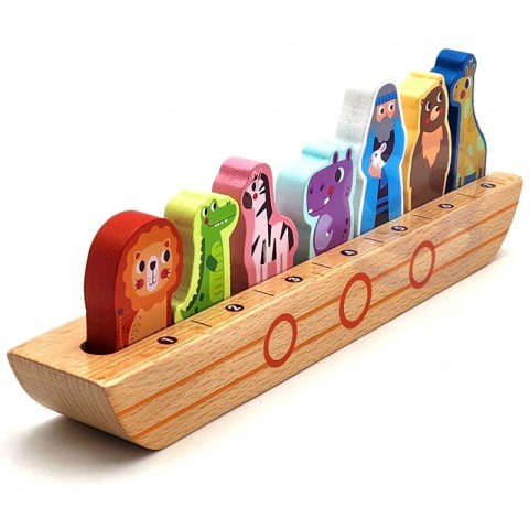 Tooky Toy Drewniana Układanka Łamigłówki dla Dzieci Noe i Zwierzęta